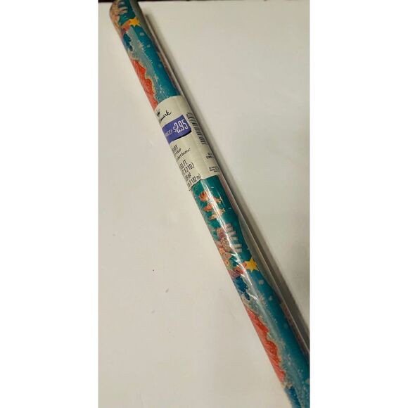 Hallmark Vintage Gift Wrap “A Baby is a Blessing” Noah’s Ark New Sealed - Picture 2 of 8